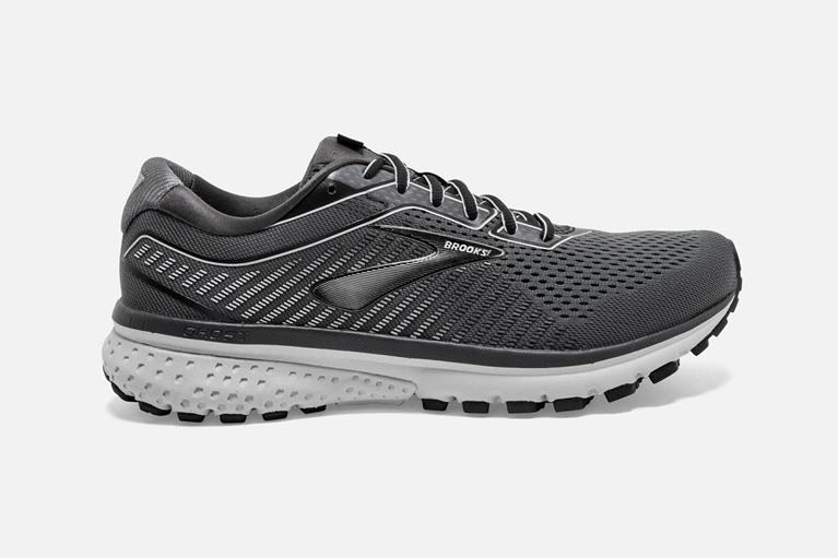 Brooks Ghost 12 Road Running Shoes - Men's - Grey (62019-BFZV)